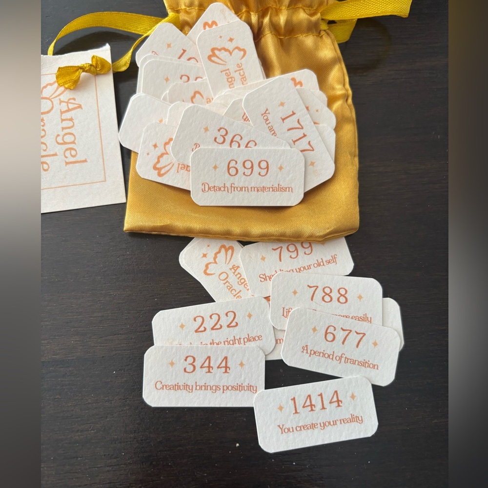 Angel Oracle Cards with Gold Pouch
